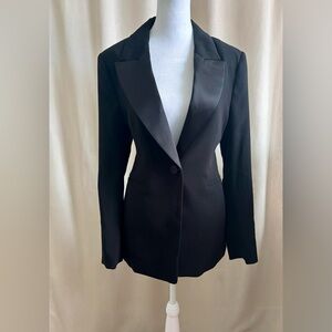 H&M Black Blazer with Satin Collar | Size S